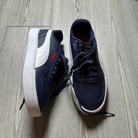 PUMA Kid's Caven 2.0 Jr Trainer Sneaker Size 4C 22 Blue/White Lace Up NWOT - Picture 2 of 7